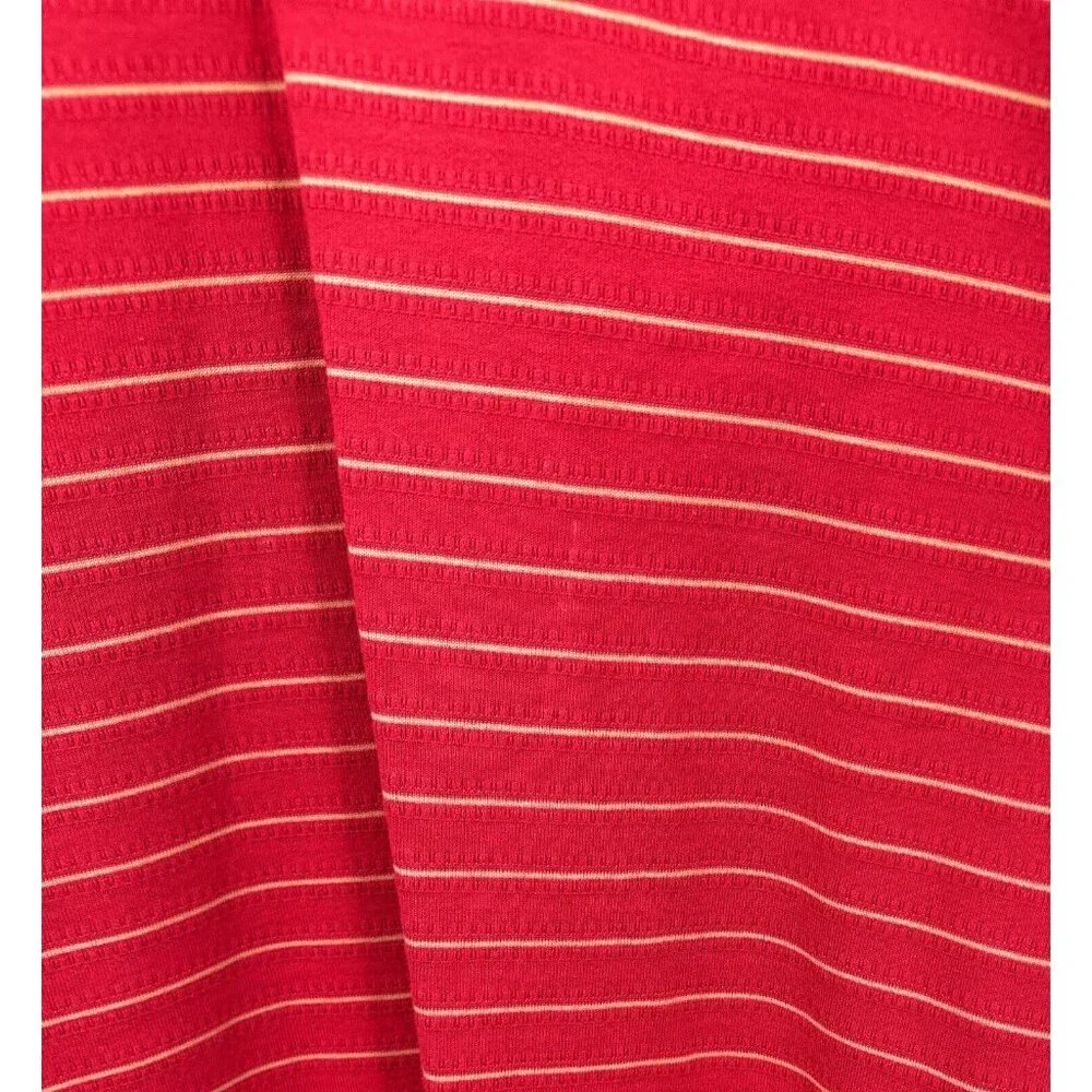 Nike Polo Shirt Mens XXL Golf Tiger Woods‎ Collection Striped Red